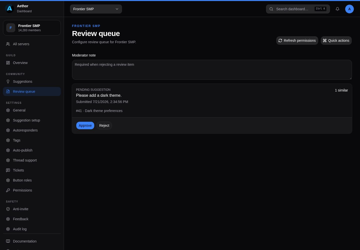 The review queue